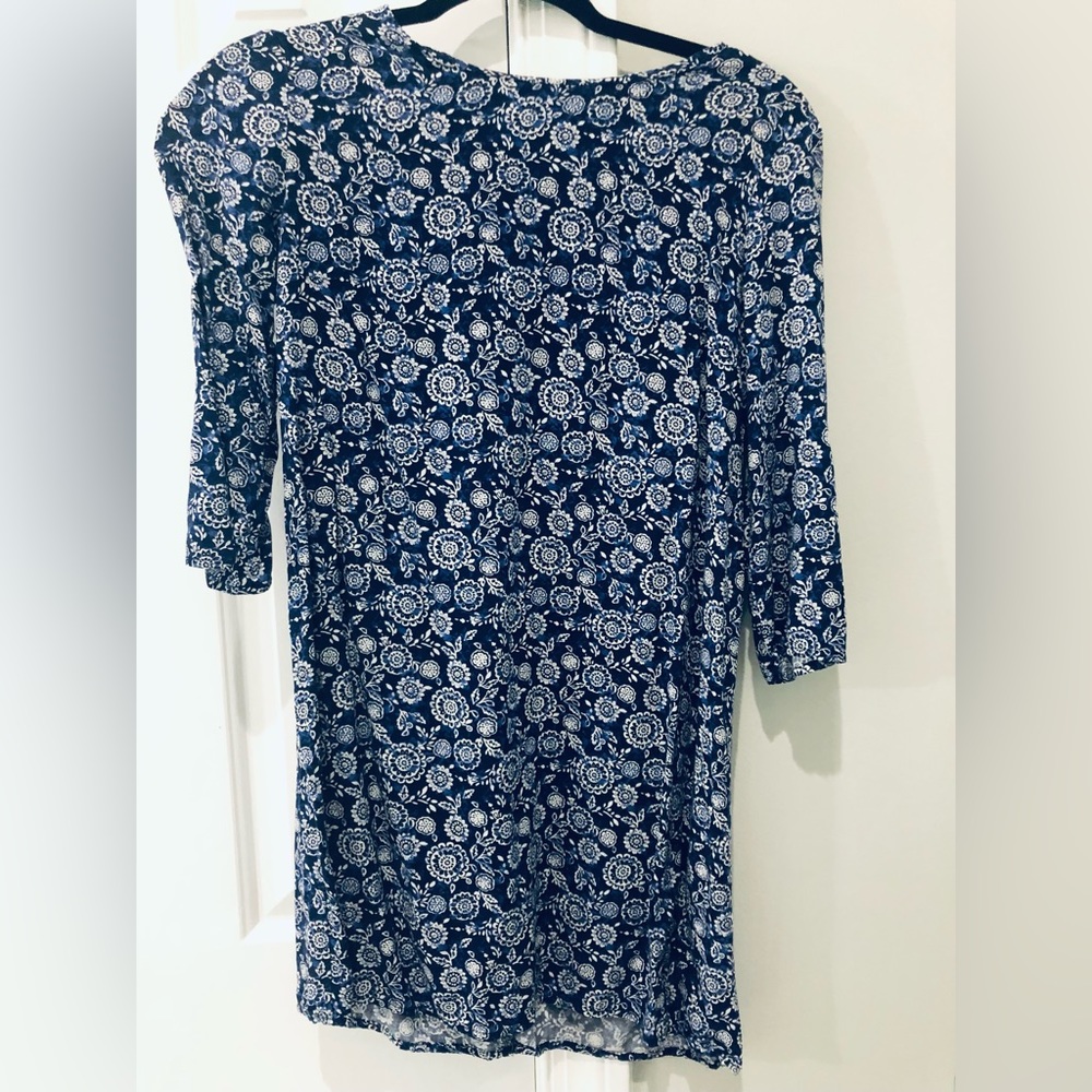 Print dress with 3/4 sleeves
